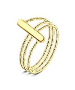 Gold Plated Silver Rings NSR-2818-GP